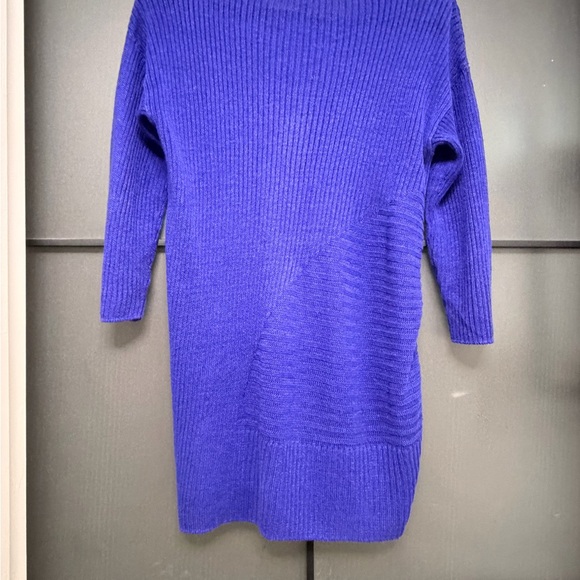 Eileen Fisher Knit Dress Size Large – Blue Purple Minimalist Shift Resort Wear - Picture 3 of 4